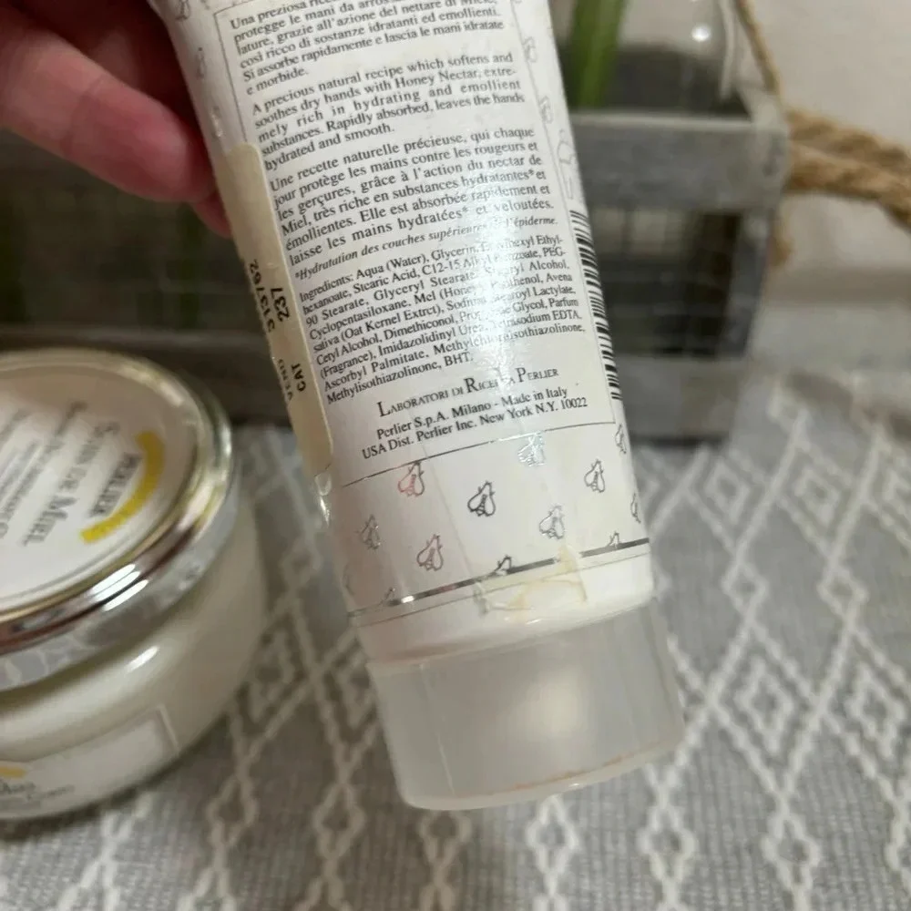 Perlier Bundle. 2-Honey Soap, 1-Body Balm, 1-Soothing‎ Hand Cream.